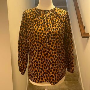 Kate Spade Leopard Print Blouse Size XS